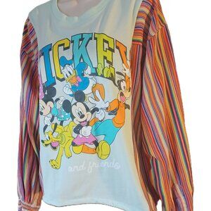 Colorful Mickey and Friends Long Sleeve Tee